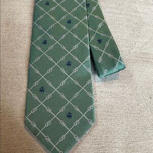 BROOKS BROTHERS Country Club Green Silk Necktie